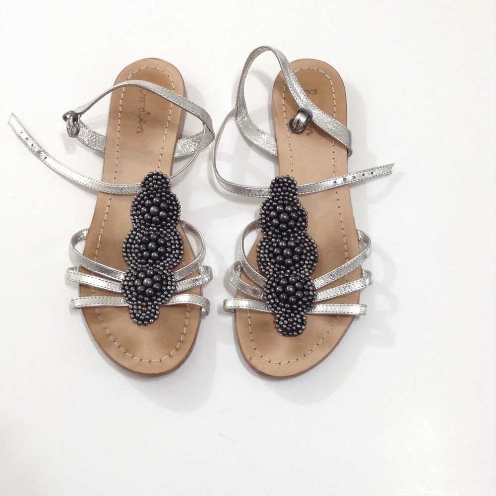 Boden Ankle Strap Gunmetal Bead Sandals Size 41 - Picture 2 of 7